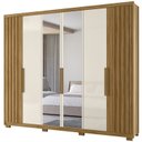 Ver imagem 3 de Guarda Roupa Casal 6 Portas 4 Gavetas com Espelho e Pés Araguaia