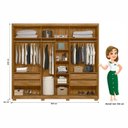 Ver imagem 7 de Guarda Roupa Casal 6 Portas 4 Gavetas com Espelho e Pés Araguaia
