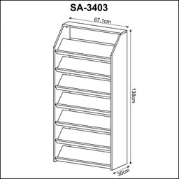Sapateira Vertical 7 Prateleiras Sa3403  - 6
