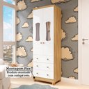 Ver imagem 6 de Guarda-Roupa Bebê 2 Portas com Janela 3 Gavetas 100% MDF Lana Espresso Móveis