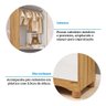 Guarda roupas Infantil 2 Portas com Janela 3 Gavetas 100% MDF Lana Espresso Móveis - 10
