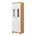 Ver imagem 2 de Guarda-Roupa Bebê 2 Portas com Janela 3 Gavetas 100% MDF Lana Espresso Móveis