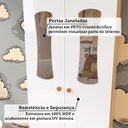 Ver mais imagens de Guarda roupas Infantil 2 Portas com Janela 3 Gavetas 100% MDF Lana Espresso Móveis