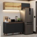 Ver imagem 1 de Armário de Cozinha Compacta 190cm Preto/rustic Reims Madesa 09
