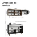 Ver imagem 4 de Armário de Cozinha Compacta 190cm Preto/rustic Reims Madesa 09