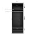 Ver imagem 3 de Guarda Roupa Modulado 2 Portas Reflecta com Cabideiro e 2 Gavetas Hera CabeCasa MadeiraOriginals