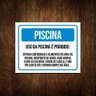 Placa Sinalização - Uso da Piscina Regras Condomínio 27x35 - 1