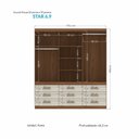 Ver imagem 4 de Guarda-roupa Star 6 Portas 9 Gavetas
