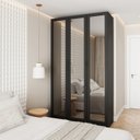 Ver imagem 2 de Guarda Roupa Modulado 3 Portas Reflecta Hera CabeCasa MadeiraOriginals