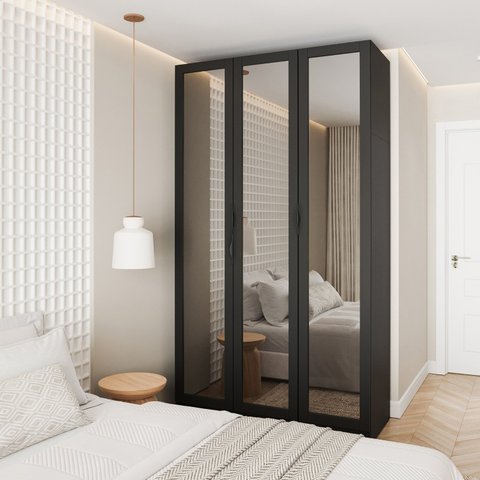 Guarda Roupa Modulado 3 Portas Reflecta Hera CabeCasa MadeiraOriginals