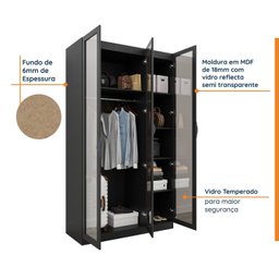 Guarda Roupa Modulado 3 Portas Reflecta Hera Cabecasa Madeiramadeira - 6