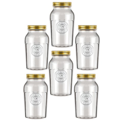 Kit C/6 Pote Americano Vintage 1,5 Litros Nadir Figueiredo