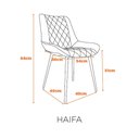 Ver imagem 3 de Cadeira Jantar Estofada Courino C/ Matelassê Base Aço 4 Un Cor:caramelo com Preto