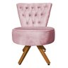Kit Maca Estética Reta Capitonê com Mocho e Escadinha Rosa Slk Decor Rosa Claro - 4