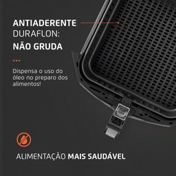 Fritadeira Elétrica Mondial Afn-80-bi Sem Óleo 8L 1900W Preto/Inox 220V 5993-02 - 6