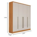 Ver imagem 5 de Guarda Roupa Solteiro 4 Portas 4 Gavetas Portugal Espresso Móveis