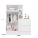 Ver imagem 5 de Guarda-roupa com Cômoda 3 Gavetas Doce Sonho