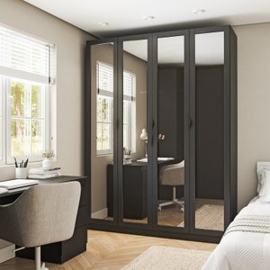 Guarda Roupa Modulado 4 Portas Reflecta Hera CabeCasa MadeiraOriginals