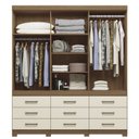 Ver imagem 2 de Guarda-roupa Star 6 Portas 9 Gavetas com Espelhos e Pés