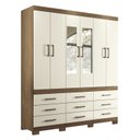 Ver imagem 3 de Guarda-roupa Star 6 Portas 9 Gavetas com Espelhos e Pés