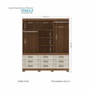 Ver imagem 4 de Guarda-roupa Star 6 Portas 9 Gavetas com Espelhos e Pés