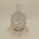 Ver imagem 2 de Vaso Decorativo Enfeite Garrafa Trama Algodão Vidro 25x12cm