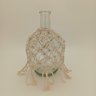 Vaso Decorativo Enfeite Garrafa Trama Algodão Vidro 25x12cm - 2