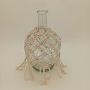 Ver imagem 2 de Vaso Decorativo Enfeite Garrafa Trama Algodão Vidro 25x12cm