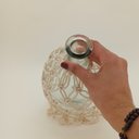 Ver imagem 5 de Vaso Decorativo Enfeite Garrafa Trama Algodão Vidro 25x12cm