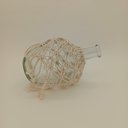 Ver imagem 4 de Vaso Decorativo Enfeite Garrafa Trama Algodão Vidro 25x12cm