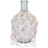 Vaso Decorativo Enfeite Garrafa Trama Algodão Vidro 25x12cm - 1