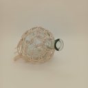Ver imagem 3 de Vaso Decorativo Enfeite Garrafa Trama Algodão Vidro 25x12cm