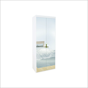 Ver imagem 1 de Guarda Roupa Modular 2 Portas Espelho com Gavetas 90 cm Lotus Belmax:Branco