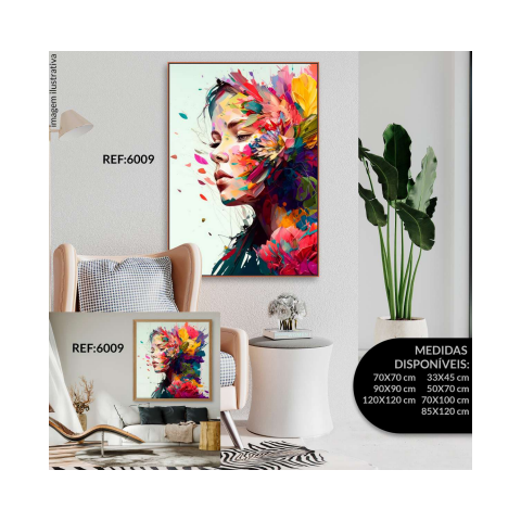 Quadro Decorativo Mulheres com Tintas Coloridas