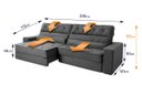 Ver imagem 3 de Sofá Retrátil Reclinável 230cm Albany Suede Velut com Molas Ensacadas - King House