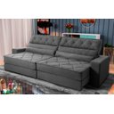 Ver imagem 2 de Sofá Retrátil Reclinável 230cm Albany Suede Velut com Molas Ensacadas - King House