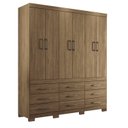 Ver imagem 3 de Guarda-roupa Star 6 Portas 9 Gavetas com Pés