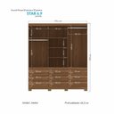 Ver imagem 4 de Guarda-roupa Star 6 Portas 9 Gavetas com Pés