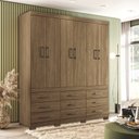 Ver imagem 1 de Guarda-roupa Star 6 Portas 9 Gavetas com Pés