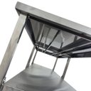 Ver imagem 2 de Mesa de Aço Inox Industrial 190x60x90 cm com 2 Prateleiras Plano Liso Nortinox
