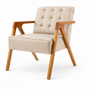 Ver imagem 4 de Kit 2 Poltrona Verona Bella Design Corino Pés Madeira:Bege