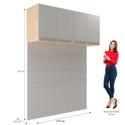 Quarto Modulado 3 Guarda Roupas 2 Mesas de Cabeceira 1 Módulo Ponte Aéreo San Diego - 14