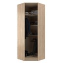 Ver imagem 4 de Quarto Modulado 3 Guarda Roupas 2 Mesas de Cabeceira 1 Módulo Ponte Aéreo San Diego Bege/Aveiro Oak/Cinza Urbano