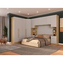 Ver imagem 1 de Quarto Modulado 3 Guarda Roupas 2 Mesas de Cabeceira 1 Módulo Ponte Aéreo San Diego