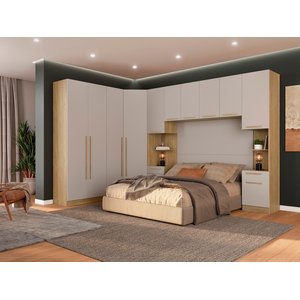 Quarto Modulado 3 Guarda Roupas 2 Mesas de Cabeceira 1 Módulo Ponte Aéreo San Diego