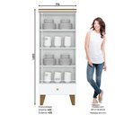 Ver imagem 4 de Cristaleira 02 Portas 01 Gaveta Branco Com Nature