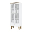 Ver imagem 2 de Cristaleira 02 Portas 01 Gaveta Branco Com Nature