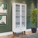 Ver imagem 1 de Cristaleira 02 Portas 01 Gaveta Branco Com Nature