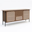 Ver imagem 2 de Aparador Buffet para Sala de Jantar 180 cm 2 Portas Friesen Nogueira - Nexta Casa