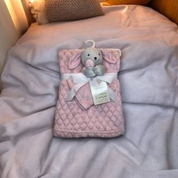 Manta com Naninha Infantil Criança 75x100 - Rosa - 3